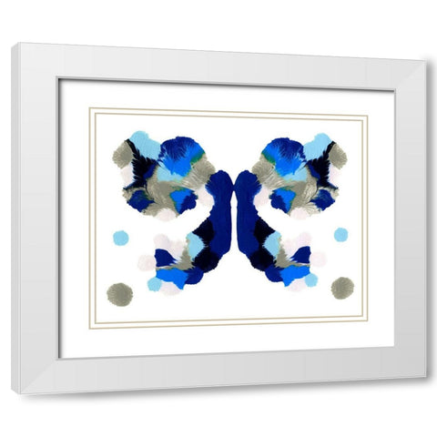 Rorschach Mariposa VI White Modern Wood Framed Art Print with Double Matting by Caroline, Emma
