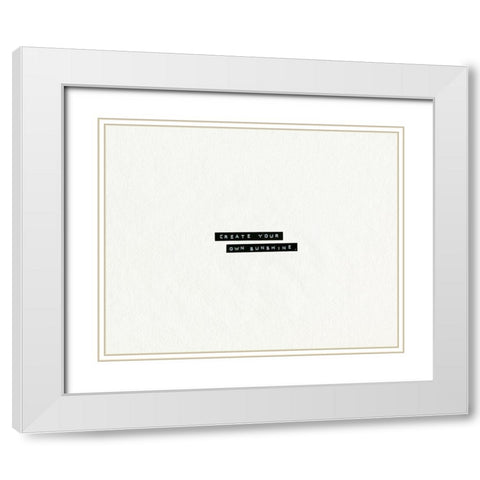 Typed Encouragement I White Modern Wood Framed Art Print with Double Matting by Caroline, Emma