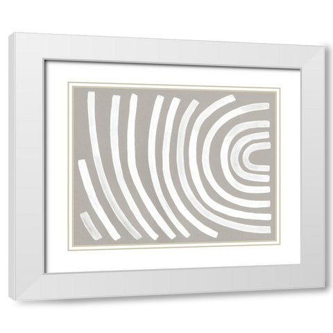 Broken Rainbow I White Modern Wood Framed Art Print with Double Matting by Caroline, Emma