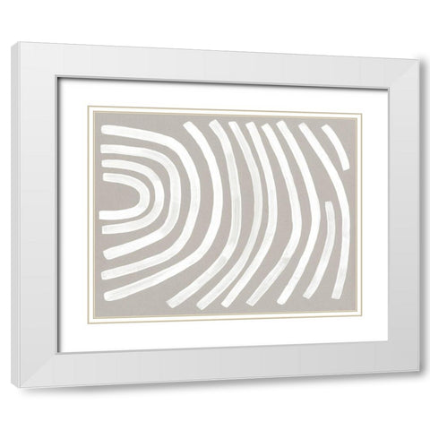 Broken Rainbow II White Modern Wood Framed Art Print with Double Matting by Caroline, Emma