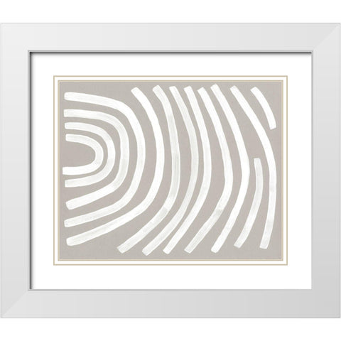 Broken Rainbow II White Modern Wood Framed Art Print with Double Matting by Caroline, Emma