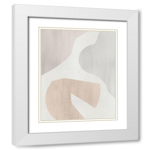 Shaping Soft I White Modern Wood Framed Art Print with Double Matting by Popp, Grace