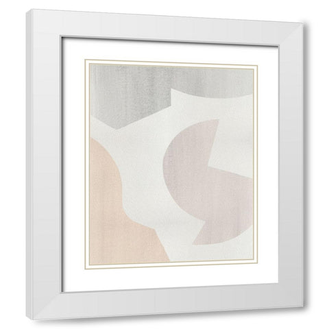 Shaping Soft II White Modern Wood Framed Art Print with Double Matting by Popp, Grace