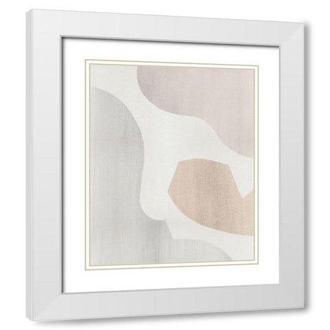 Shaping Soft III White Modern Wood Framed Art Print with Double Matting by Popp, Grace