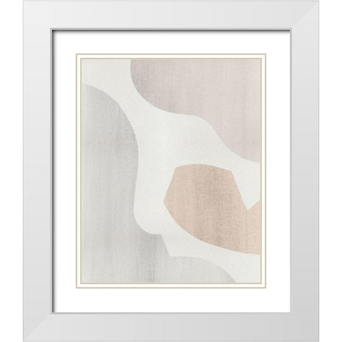 Shaping Soft III White Modern Wood Framed Art Print with Double Matting by Popp, Grace