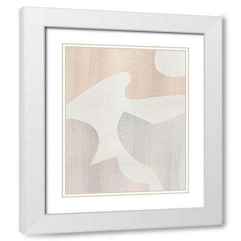 Shaping Soft IV White Modern Wood Framed Art Print with Double Matting by Popp, Grace