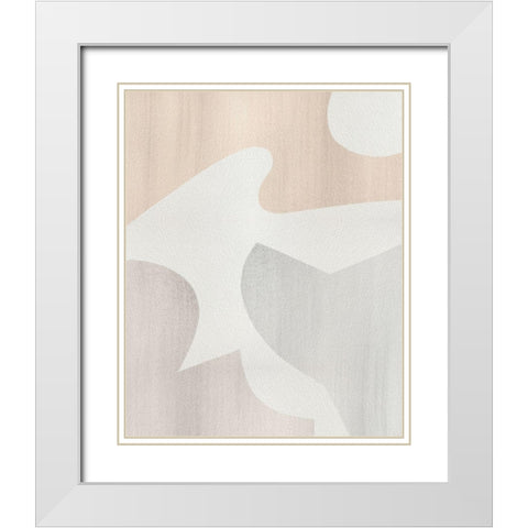 Shaping Soft IV White Modern Wood Framed Art Print with Double Matting by Popp, Grace