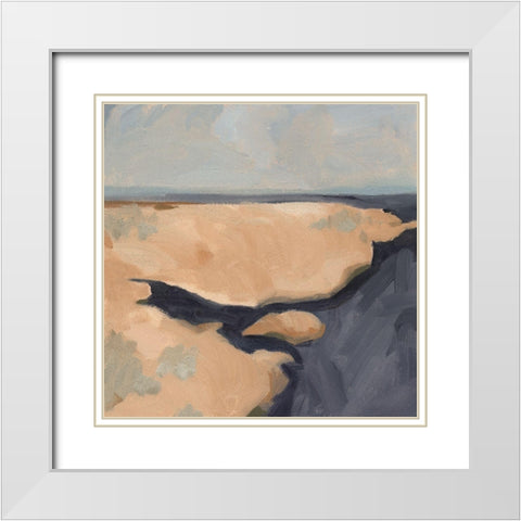 Blue California Coast II White Modern Wood Framed Art Print with Double Matting by Green, Jacob