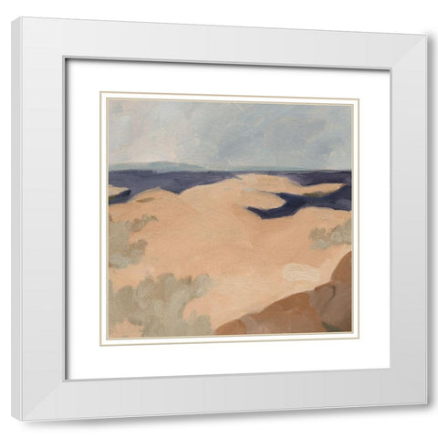 Blue California Coast IV White Modern Wood Framed Art Print with Double Matting by Green, Jacob