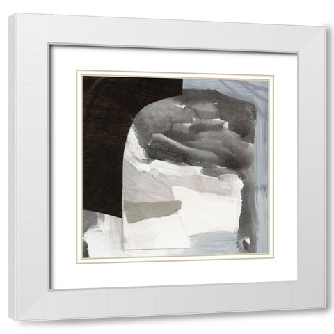 Monochrome Remnants I White Modern Wood Framed Art Print with Double Matting by Barnes, Victoria