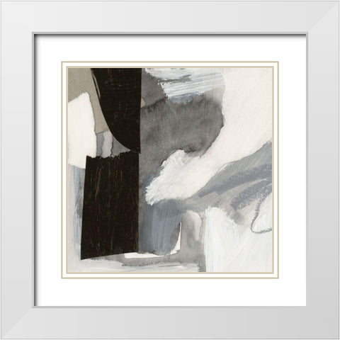 Monochrome Remnants II White Modern Wood Framed Art Print with Double Matting by Barnes, Victoria