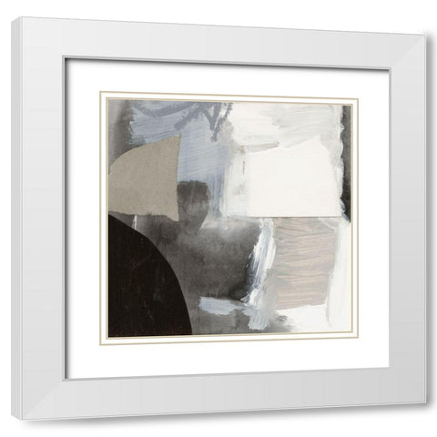 Monochrome Remnants III White Modern Wood Framed Art Print with Double Matting by Barnes, Victoria