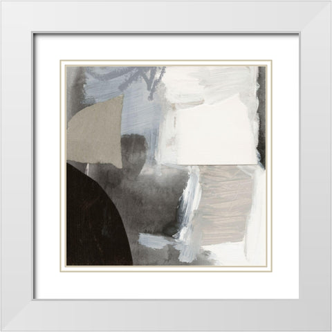 Monochrome Remnants III White Modern Wood Framed Art Print with Double Matting by Barnes, Victoria