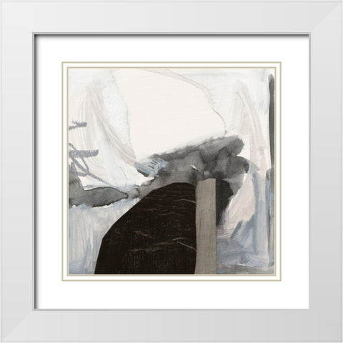 Monochrome Remnants V White Modern Wood Framed Art Print with Double Matting by Barnes, Victoria