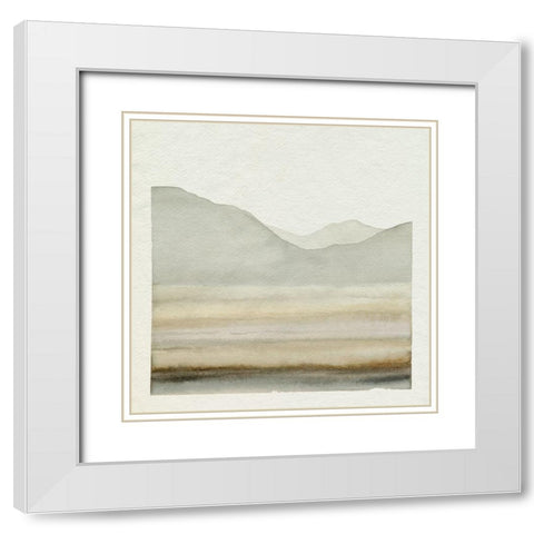Desert Film I White Modern Wood Framed Art Print with Double Matting by Caroline, Emma