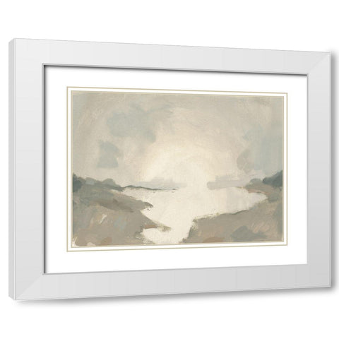 Smoke River I White Modern Wood Framed Art Print with Double Matting by Green, Jacob