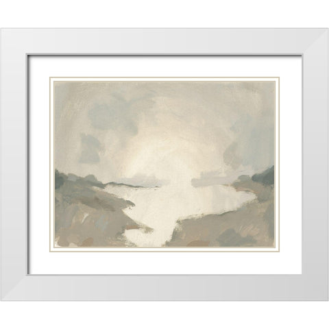 Smoke River I White Modern Wood Framed Art Print with Double Matting by Green, Jacob