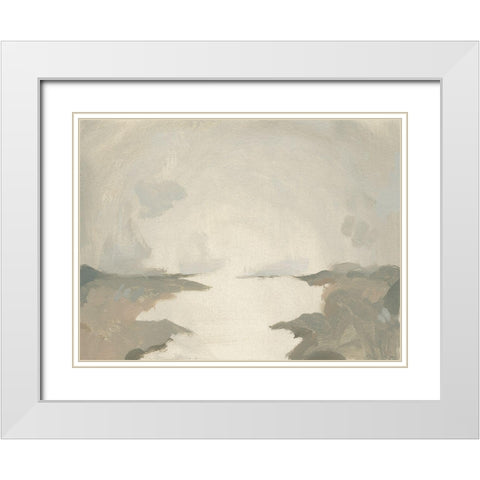 Smoke River IV White Modern Wood Framed Art Print with Double Matting by Green, Jacob
