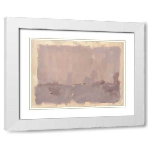 Foggy Inland I White Modern Wood Framed Art Print with Double Matting by Green, Jacob