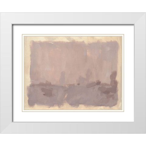 Foggy Inland I White Modern Wood Framed Art Print with Double Matting by Green, Jacob