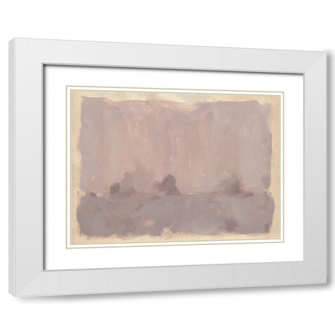 Foggy Inland III White Modern Wood Framed Art Print with Double Matting by Green, Jacob