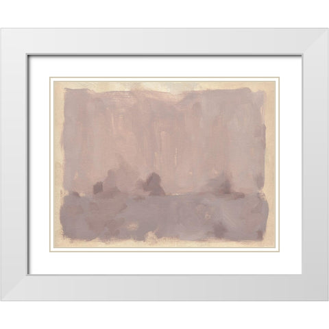 Foggy Inland III White Modern Wood Framed Art Print with Double Matting by Green, Jacob