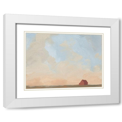 Late Summer Sky II White Modern Wood Framed Art Print with Double Matting by Green, Jacob