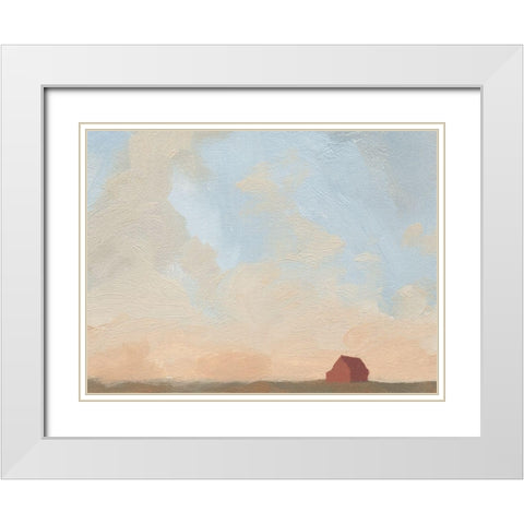 Late Summer Sky II White Modern Wood Framed Art Print with Double Matting by Green, Jacob