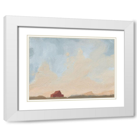 Late Summer Sky III White Modern Wood Framed Art Print with Double Matting by Green, Jacob