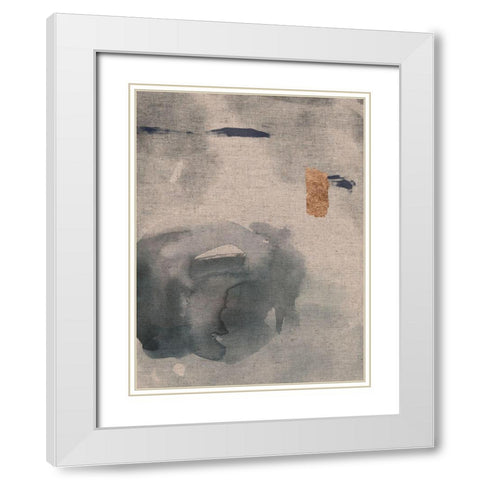 Watercolor on Linen II White Modern Wood Framed Art Print with Double Matting by Green, Jacob