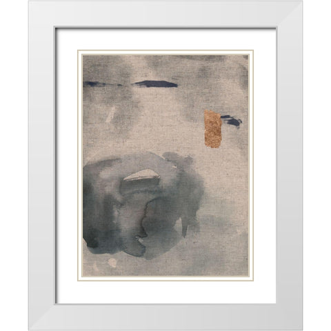Watercolor on Linen II White Modern Wood Framed Art Print with Double Matting by Green, Jacob