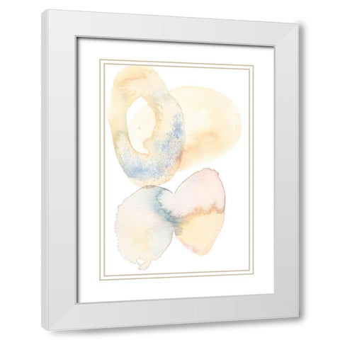 Soft Hued I White Modern Wood Framed Art Print with Double Matting by Moore, Regina