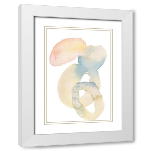 Soft Hued II White Modern Wood Framed Art Print with Double Matting by Moore, Regina