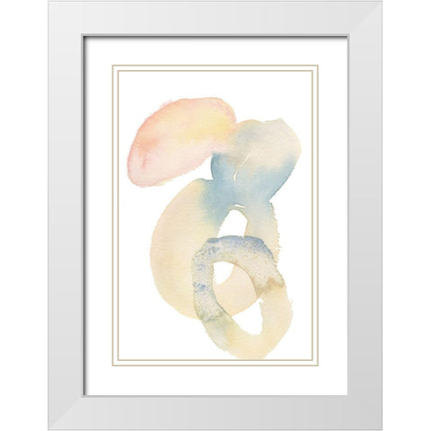 Soft Hued II White Modern Wood Framed Art Print with Double Matting by Moore, Regina