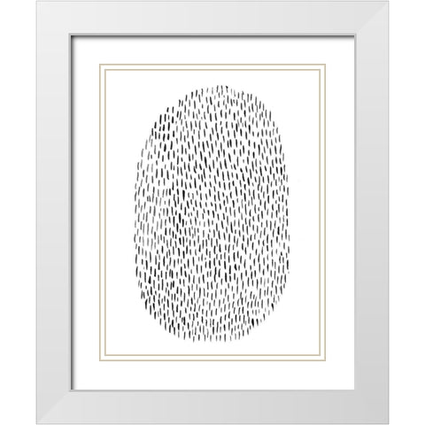 Unpretentious I White Modern Wood Framed Art Print with Double Matting by Moore, Regina