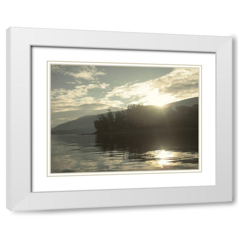 Vintage Smith Mountain Lake II White Modern Wood Framed Art Print with Double Matting by Chandler, Sharon