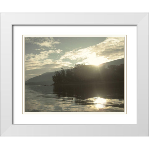 Vintage Smith Mountain Lake II White Modern Wood Framed Art Print with Double Matting by Chandler, Sharon