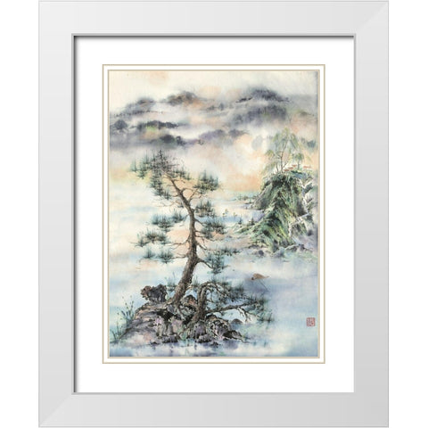 Meeting of the Wind-Nature And Man White Modern Wood Framed Art Print with Double Matting by Rae, Nan