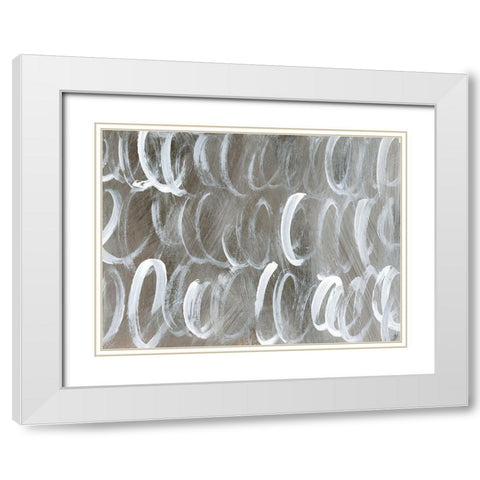 Gestured Signatures I White Modern Wood Framed Art Print with Double Matting by Parker, Jennifer Paxton