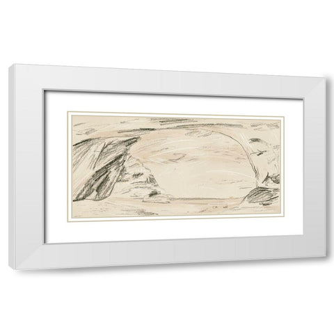 The Secret Island I White Modern Wood Framed Art Print with Double Matting by Wang, Melissa