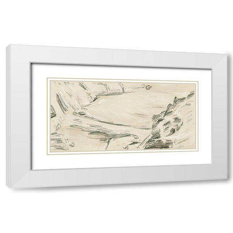 The Secret Island II White Modern Wood Framed Art Print with Double Matting by Wang, Melissa