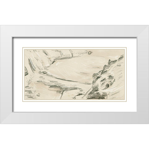 The Secret Island II White Modern Wood Framed Art Print with Double Matting by Wang, Melissa