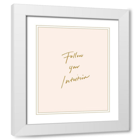 Trusting Affirmation I White Modern Wood Framed Art Print with Double Matting by Warren, Annie