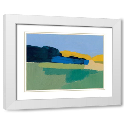 Landscape Blocks II White Modern Wood Framed Art Print with Double Matting by Barnes, Victoria