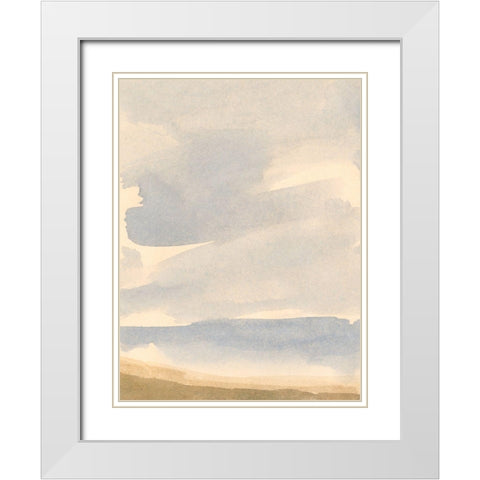 Simple Shoreline I White Modern Wood Framed Art Print with Double Matting by Barnes, Victoria