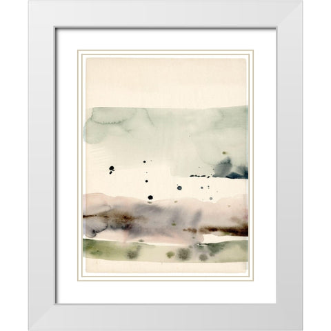 Flowing Horizon I White Modern Wood Framed Art Print with Double Matting by Parker, Jennifer Paxton