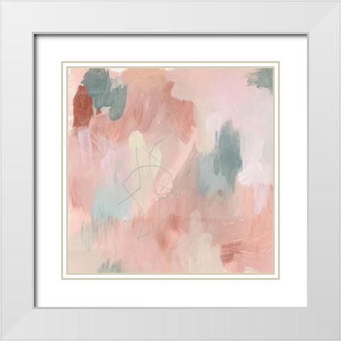 Muddled Apricot IV White Modern Wood Framed Art Print with Double Matting by Parker, Jennifer Paxton