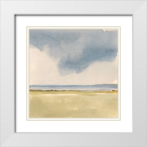 Distant Boundary II White Modern Wood Framed Art Print with Double Matting by Barnes, Victoria