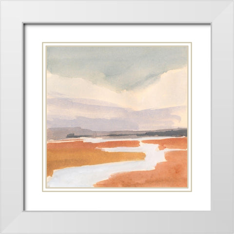 Umber Marsh I White Modern Wood Framed Art Print with Double Matting by Barnes, Victoria