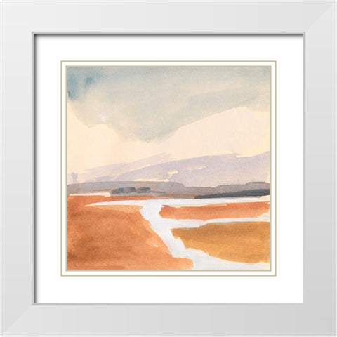 Umber Marsh II White Modern Wood Framed Art Print with Double Matting by Barnes, Victoria